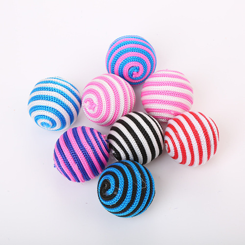 cat toy nylon rope ball multi-color funny cat interactive rolling chasing pet supplies factory direct cross-border wholesale