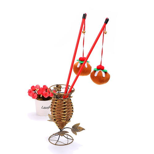 Cat Toys Funny Cat Stick Halloween Pumpkin Ball with Bell Short Rod Pet Products Factory Direct Cross-Border Wholesale 