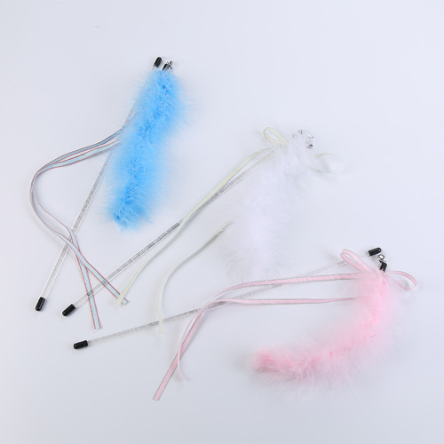 Fairy Style Feather ribbon Cat Teaser Interactive Play Pet Supplies Factory in Stock Wholesale Cross-Border