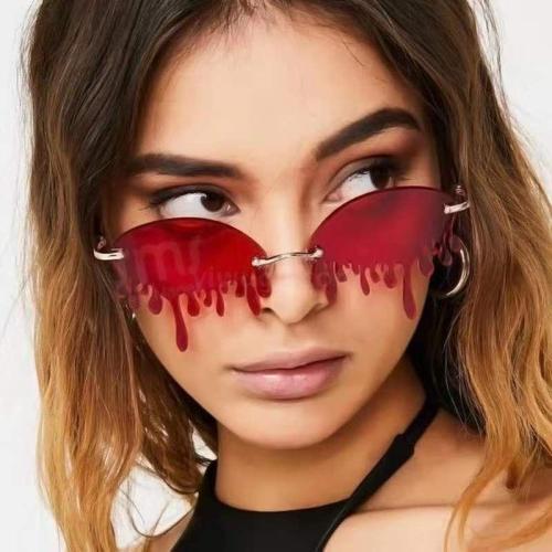 new european and american fashion style sunglasses colorful ocean piece tears sunglasses women‘s cross-border glasses