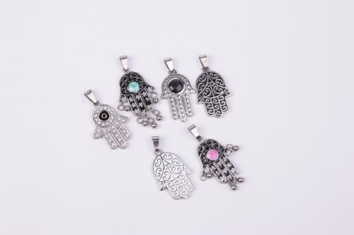 Stainless Steel New Simple Korean Creative Totem Palm Male Stainless Steel Pendant Ornaments Factory Direct Customizable
