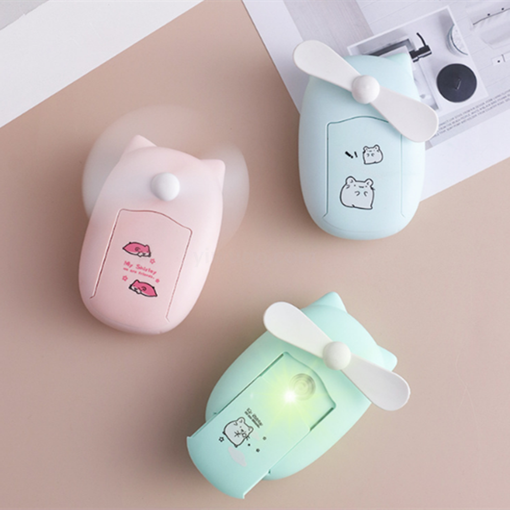 Summer's New Mini Cartoon Mini Fan with Mini BEAR Automatic Hydrator Fan Portable Pocket fier