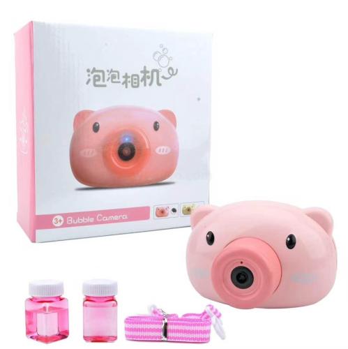 Tiktok Same Automatic Sound and Light Music Bubble Pig Net Red Bubble Camera Children‘s Toys Spot Wholesale 