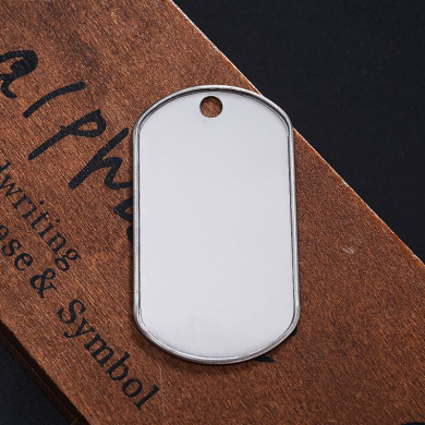 不锈钢卷边狗牌 定制文字不锈钢吊坠 光面不锈钢刻字吊牌