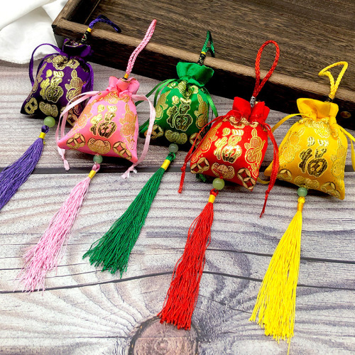 Wholesale Dragon Boat Festival Sachet Sachet Empty Bag Ping An Lucky Bag Carry-on Small Pendant Ancient Style Lucky Word Sachet Factory Direct Sales 