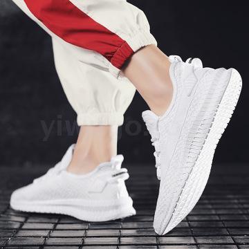 factory direct sales new spring and summer flying woven men‘s shoes breathable sports wear-resistant casual running mesh shoes