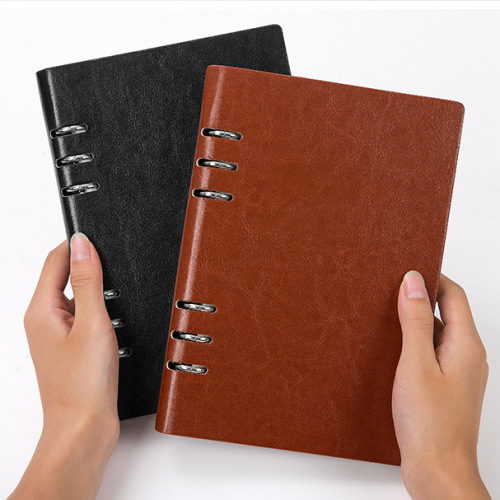 Loose-Leaf Notebook Simple Business Notebook Loose Spiral Notebook Sub-Notepad Customized Logo Office Conference Wholesale 