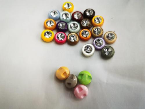 Candy Color Pearlescent Diamond Button 12. 5mm Dark Eye Resin Plastic Button