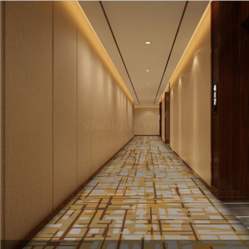 xincheng Checkered Pattern 1600G Nylon Printing Flame Retardant Walkway Carpet Full of Customizable Nylon Printing Carpet