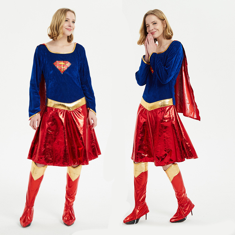 正义联盟女超人cosplay服装superman超级英雄万圣节成人女超人裙