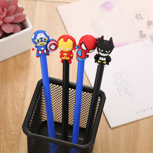High Quality Silicone Gel Pen Creative Stationery Student Ball Pen Cute Cartoon League of Legends Gel Pen Factory Wholesale