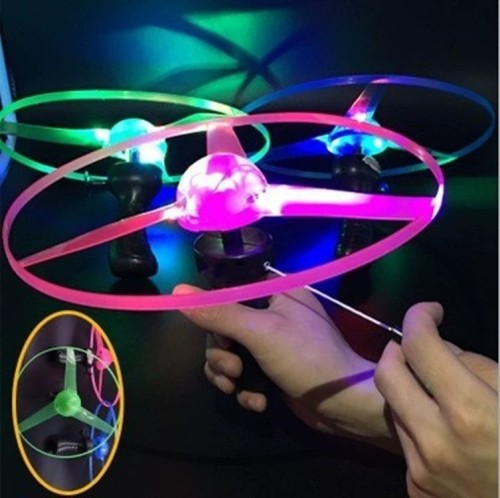 * Cable Flying Saucer Light-Emitting Arrows UFO Large Frisbee Children‘s Flash Toy Flash Flying Saucer Stall Night Market Wholesale