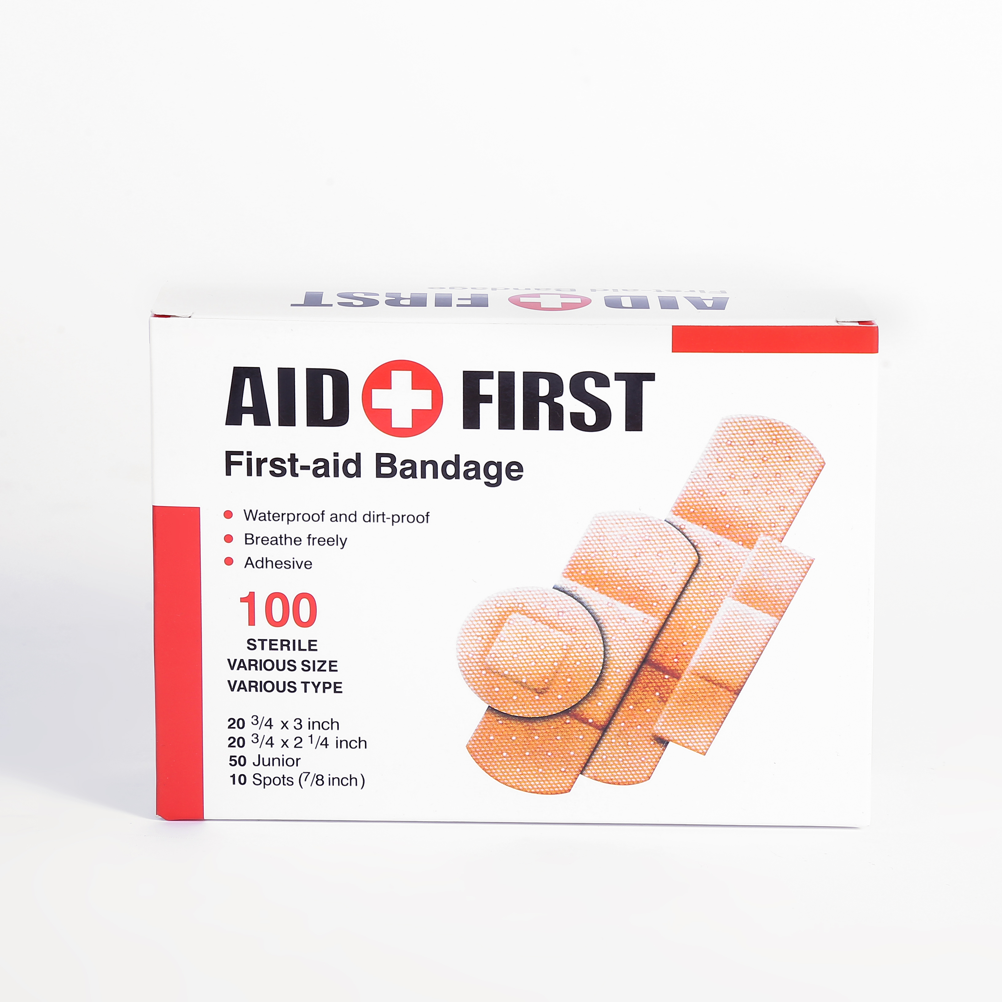 Band-Aid 100 Pieces Boxed Combination Band-Aid Foreign Trade Export PVC Band-Aid