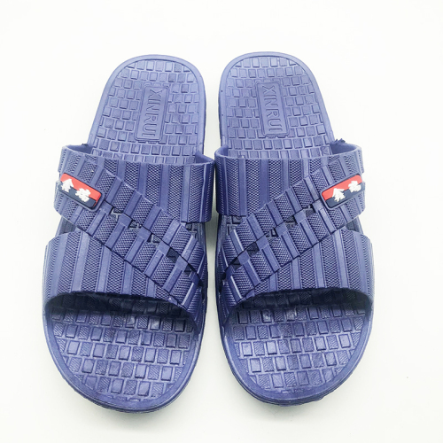 foreign trade summer pvc blowing home non-slip silent bath men‘s slippers in stock stall wholesale support customized