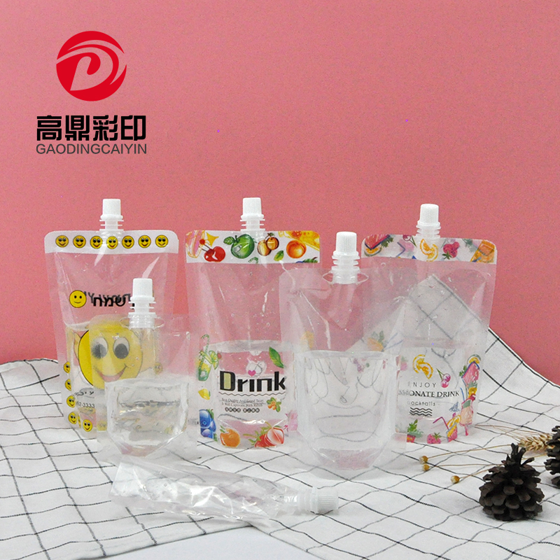 Spot takeaway beverage doggy Bag self suction nozzle Bag liq...