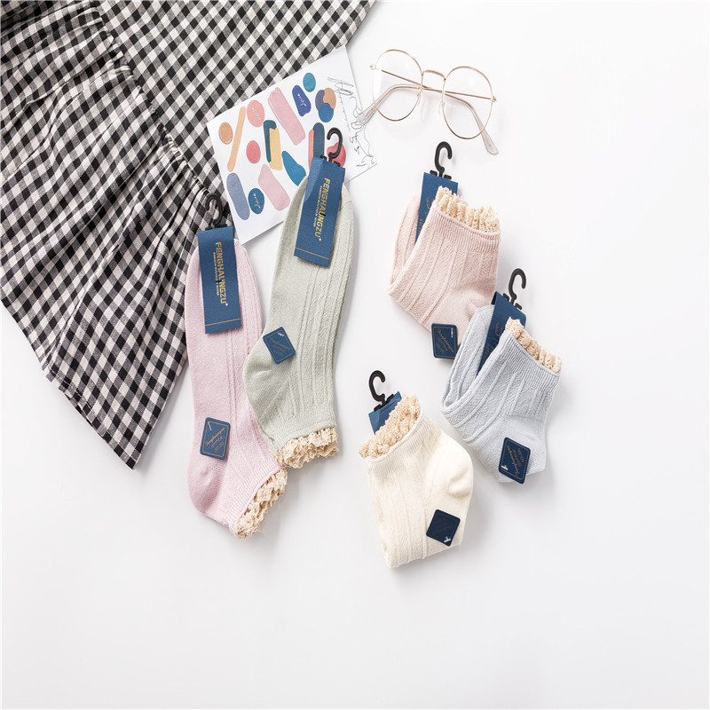 Spot the Spring and Autumn female boat socks deodorant day tie adult socks double needle boat socks