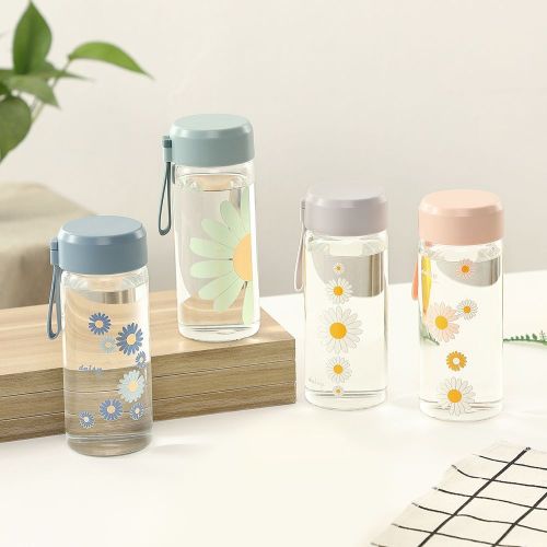 high temperature resistant borosilicate internet celebrity little daisy glass girls simple handy cup small fresh student cup wholesale