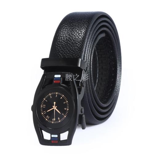 Factory Direct Sales Men watch Belt Young People Automatic Buckle Belt Men‘s Business One-Piece Delivery Anpu Dusen 