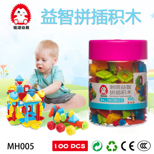 Mh005 Junyuan Preschool Education Factory Direct Sales Building Blocks Building Blocks Toy Plastic Early Education Building Blocks