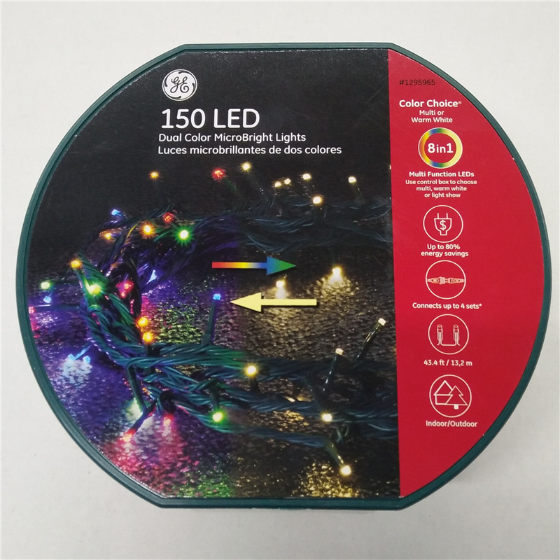 2019热销款150灯双色LED8功能圣诞装饰灯户内外商店酒吧