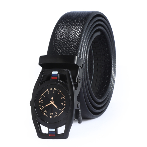 Spot Men‘s New Automatic Buckle Clock Model Belt Men‘s Casual Pants Belt Stall Hot Selling Manufacturer direct Sales