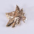 Fashionable and creative alloy drop oil set Diamond Pearl set Maple Leaf Brooch fashion brooch