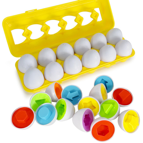 * Children‘s Early Education Matching Smart Egg Twist Egg Shape Baby Color Cognition Simulation Egg Puzzle Play J