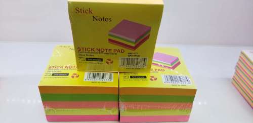 fluorescent paper color note message sticker small notebook with glue