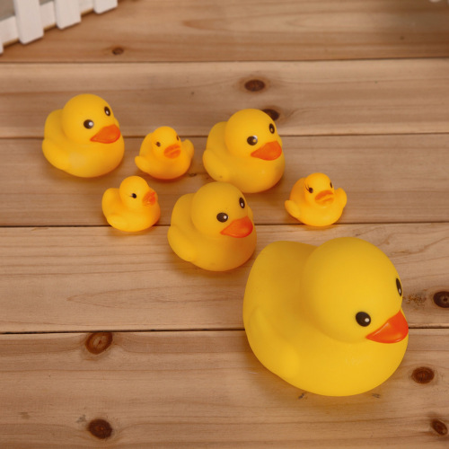 Vinyl Little Yellow Duck Bath Toys Playing Water Little Duck Sound Will Call Children‘s Educational Toys Pinch Duck Z