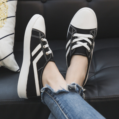 couple canvas shoes for women korean style breathable all-match casual shoes four seasons white shoes cloth shoes board shoes women