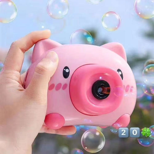 Tiktok Same Online Red Pig Children Cartoon Bubble Pig Toy Automatic Vocal Bubble Camera
