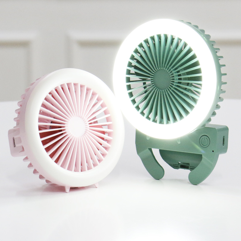 USB Mini Fan Plastic Night Lamp Cartoon Mobile Phone Clip-Ty...