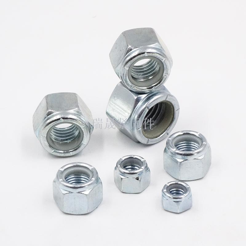 Nylon lock nut galvanized locknut anti-loose nut hot galvanized nut high strength nut nut manufactur
