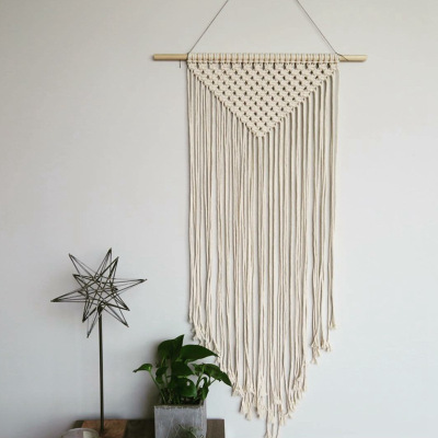 INS Hand-Woven Tapestry Pure Cotton Living Room Bedroom Wall Hangings Nordic Style Wall Hanging Macrame Wholesale