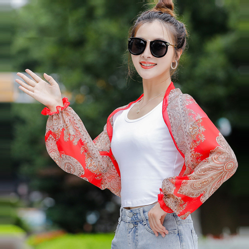 summer thin driving sun protection artifact multi-color lace printing sun protection sleeve uv protection all-match cloak