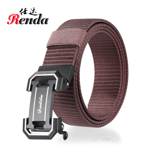 New Comfort Click Belt Men‘s Breathable Quick-Drying Nylon Waistband Casual Versatile Canvas Belt Factory Direct Sales