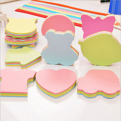 Creative Stationery Multi-Pattern Color Notepad Special-Shaped Message Sticker Sticky Notes Wholesale