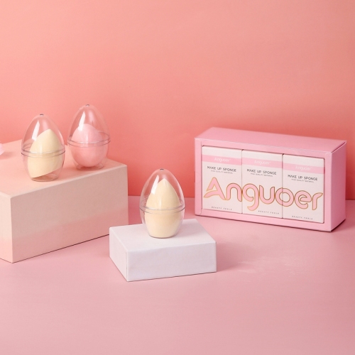 More Light Super Soft Beauty Egg set Factory Direct Sales Do Not Eat Powder Beauty Egg Powder Puff 3 Pack Storage Beauty Egg