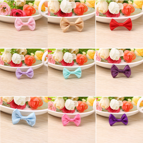 direct selling children‘s hair accessories wholesale solid color bow rib ribbon fishtail v-shaped bow with hairpin
