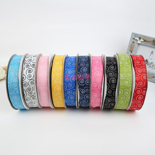 new exquisite vortex printing ribbon exquisite candy color edge band diy handmade jewelry accessories ribbon