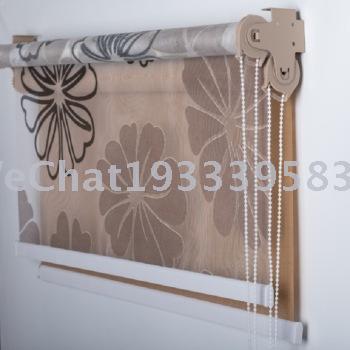 roller shutter curtain double-layer lifting pull-bead shutter living room toilet balcony day and night curtain door curtain customization manufacturer
