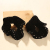 Korean Temperament Hair Band Large Intestine Ring Black Flannel with Diamond Head Rope Headdress Top Cuft