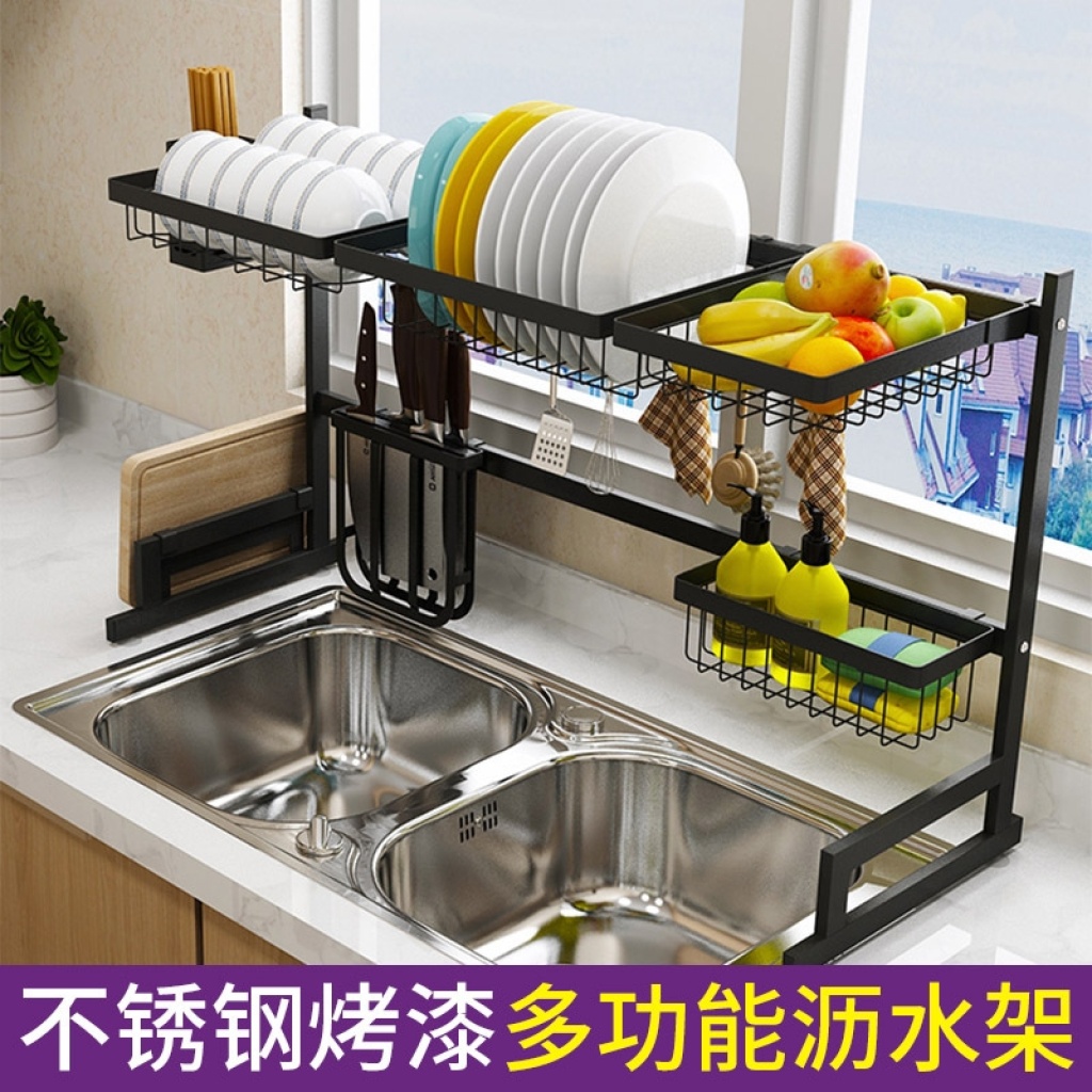 Single Double Slot Stainless Steel Dish Drying Rack Storage