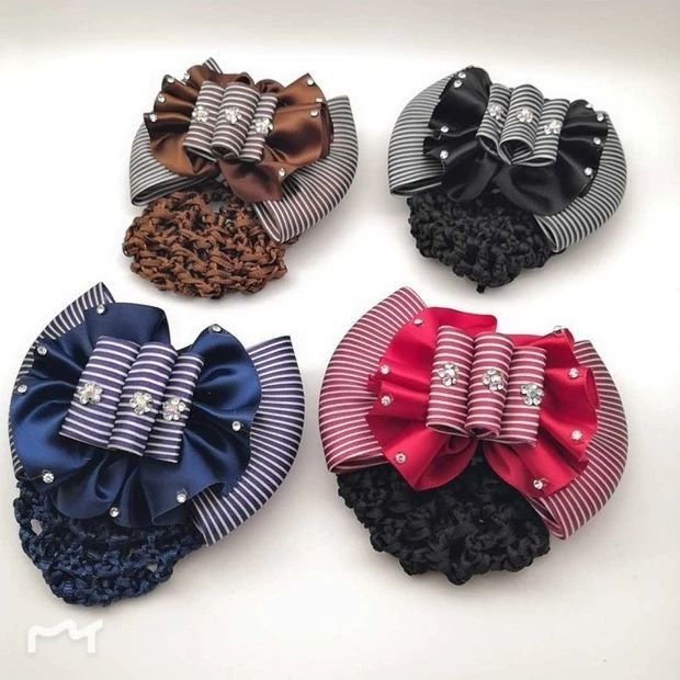 艾尚阳光职业头花 钻网花/空姐护士佩戴/镶钻盘发网花发网发夹