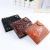 Personality Willow ding Crocodile Short Men's Wallet Dark Horizontal Wallet Multi-function Card Bag