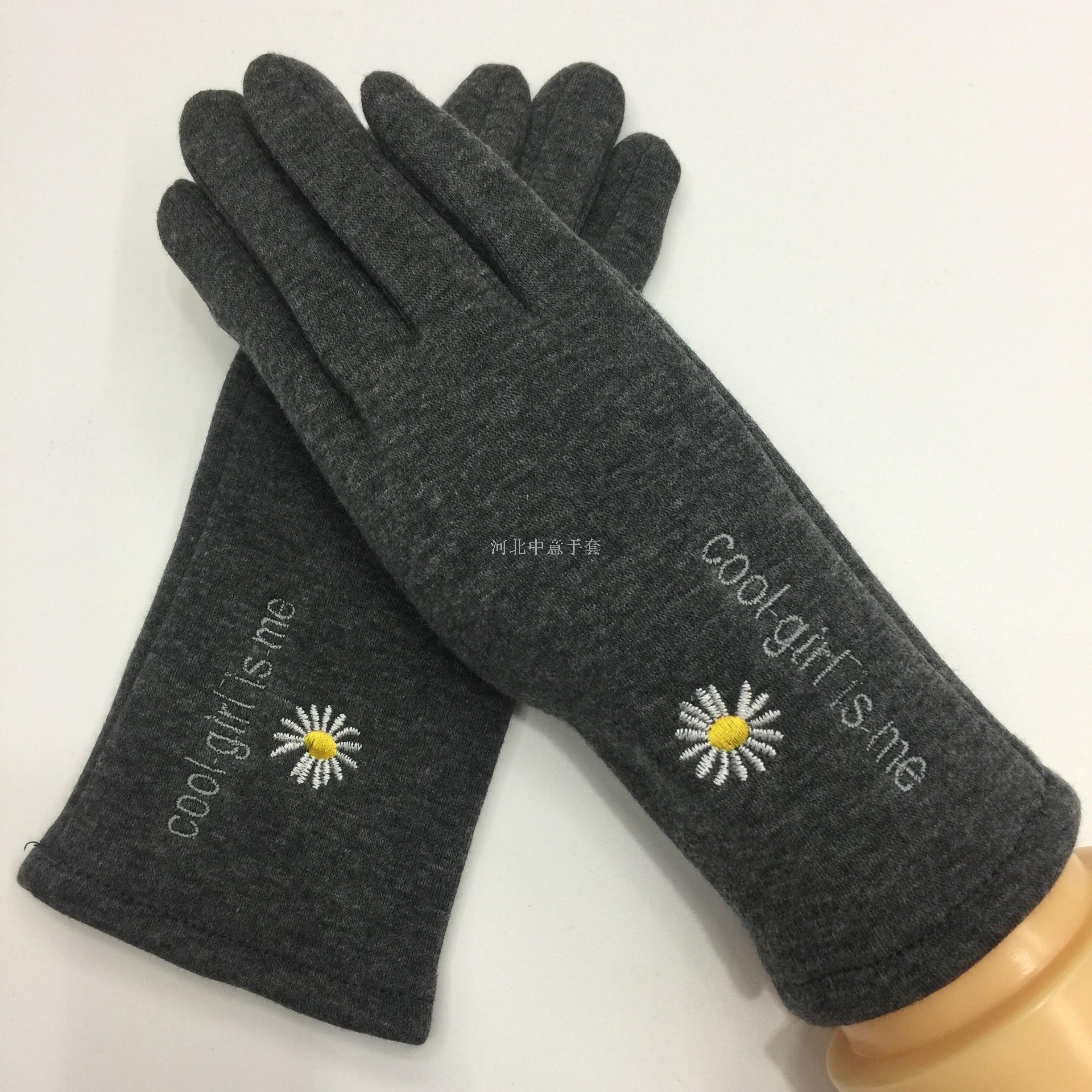 Factory direct sale 2020 new small Daisy no fleece screen saver warm gloves autumn and winter with f