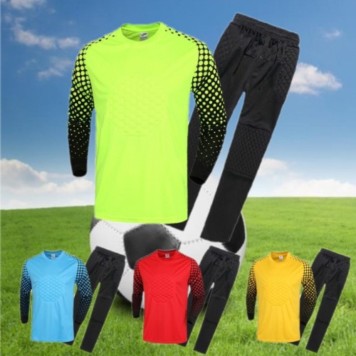 Adult Children‘s Football Gatekeeper Suit Men‘s and Women‘s Customized Sports Long-Sleeved Top Trousers Football Equipment Protective Gear