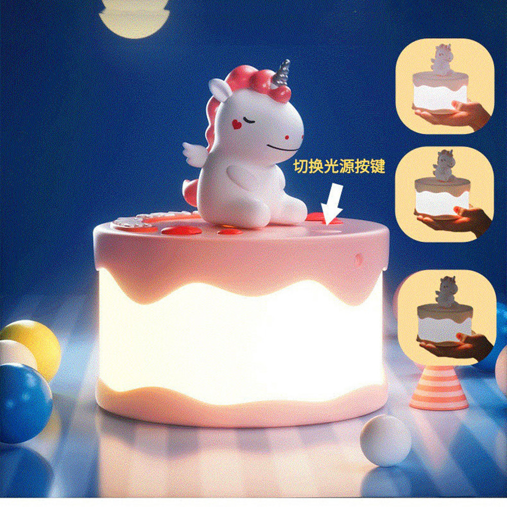 The New baby Cake bedside nightlight LED nightlight unicorn ...