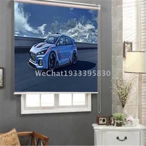 manufacturer direct sales living room bedroom study shading roller shutter curtain 3d sports car full shading roller shutter finished products wholesale for foreign trade