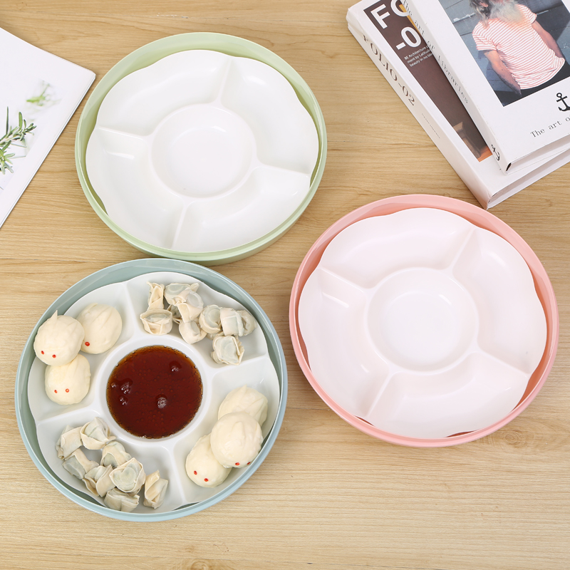 Round one Big four Five box design tray with a lid candy box Household split Bar Snacks Living room